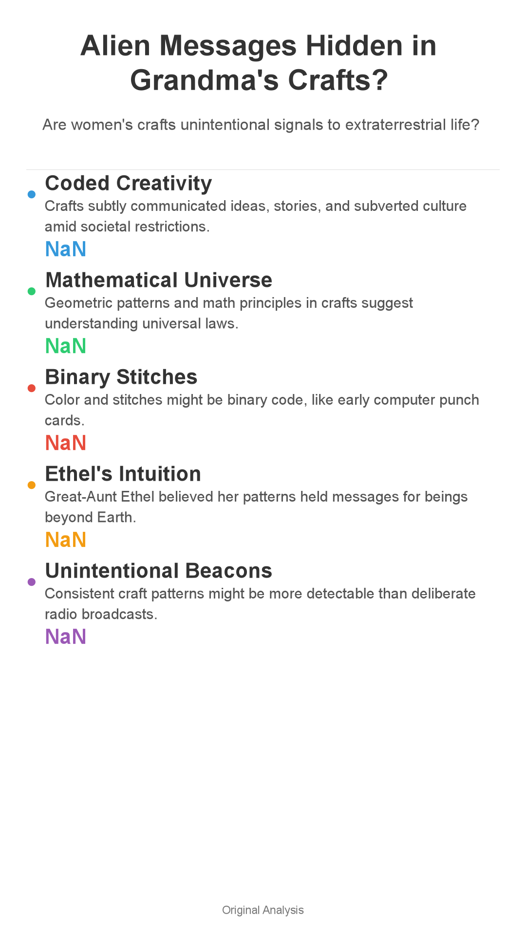 Infographic: Alien Signals in Grandma's Quilt? Women's Crafts & Cosmic Codes