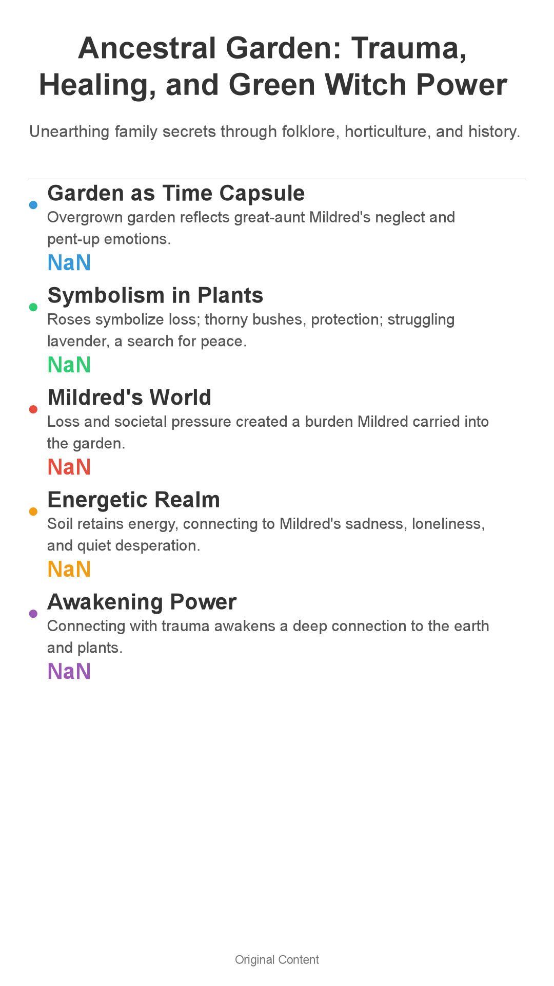 Infographic: Ancestral Garden: Trauma, Green Witch Power, & Family Secrets