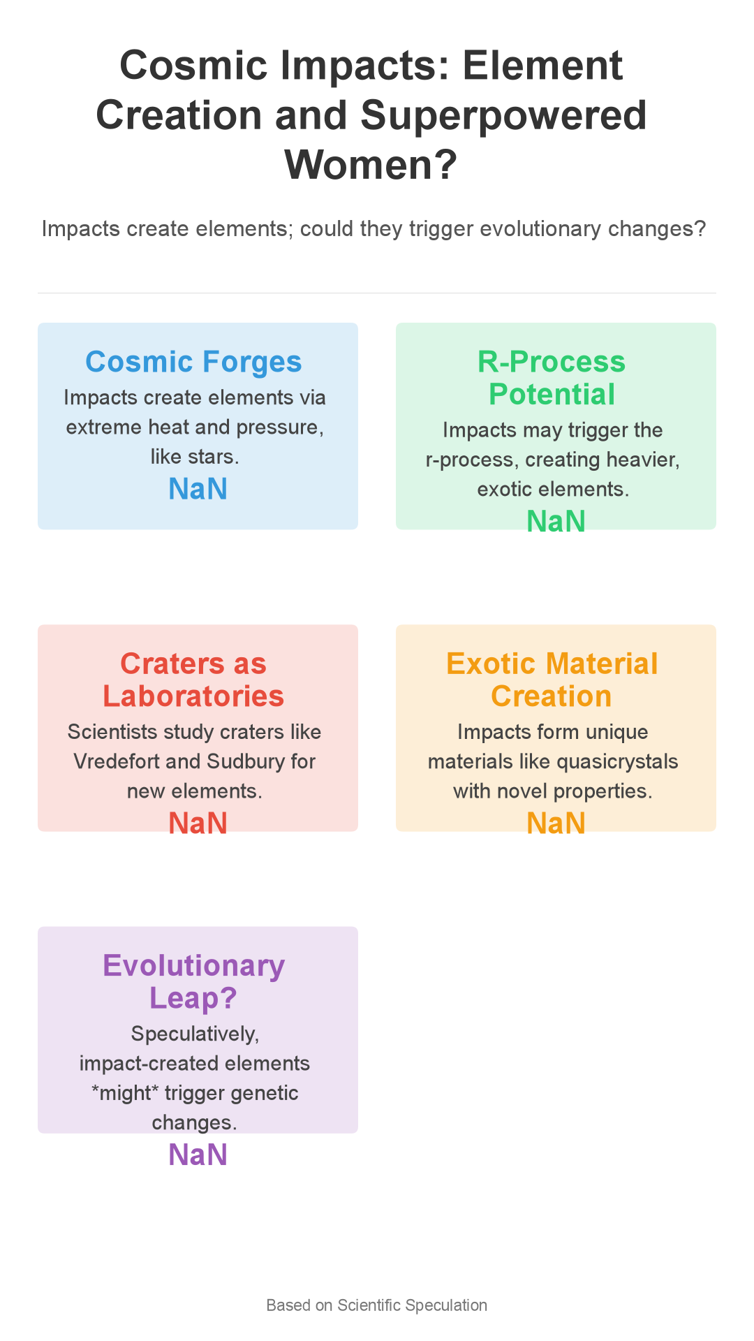Infographic: Cosmic Impacts: Superpowered Women & Element Creation?