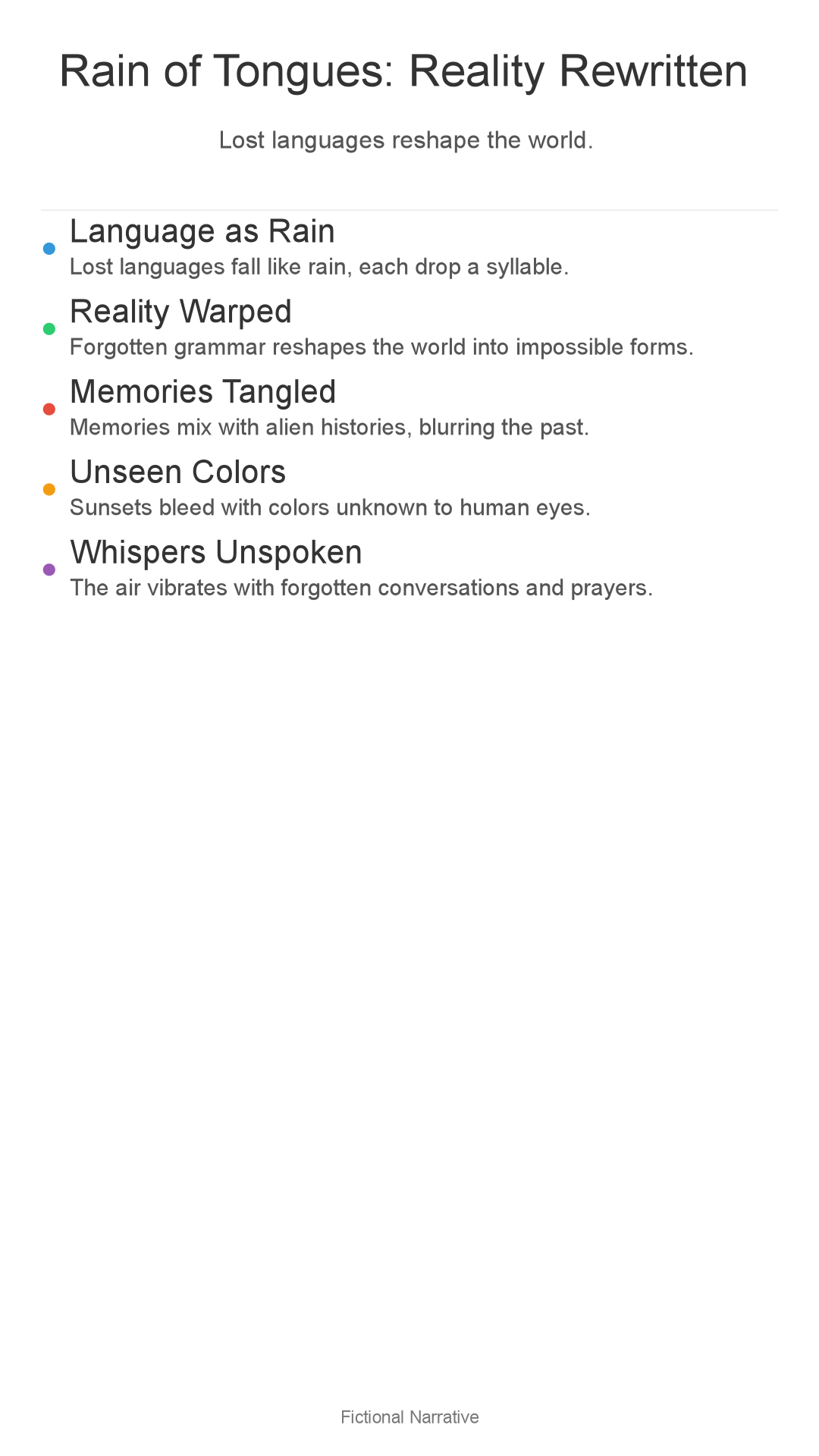 Infographic: Rain of Tongues: A Reality Rewritten