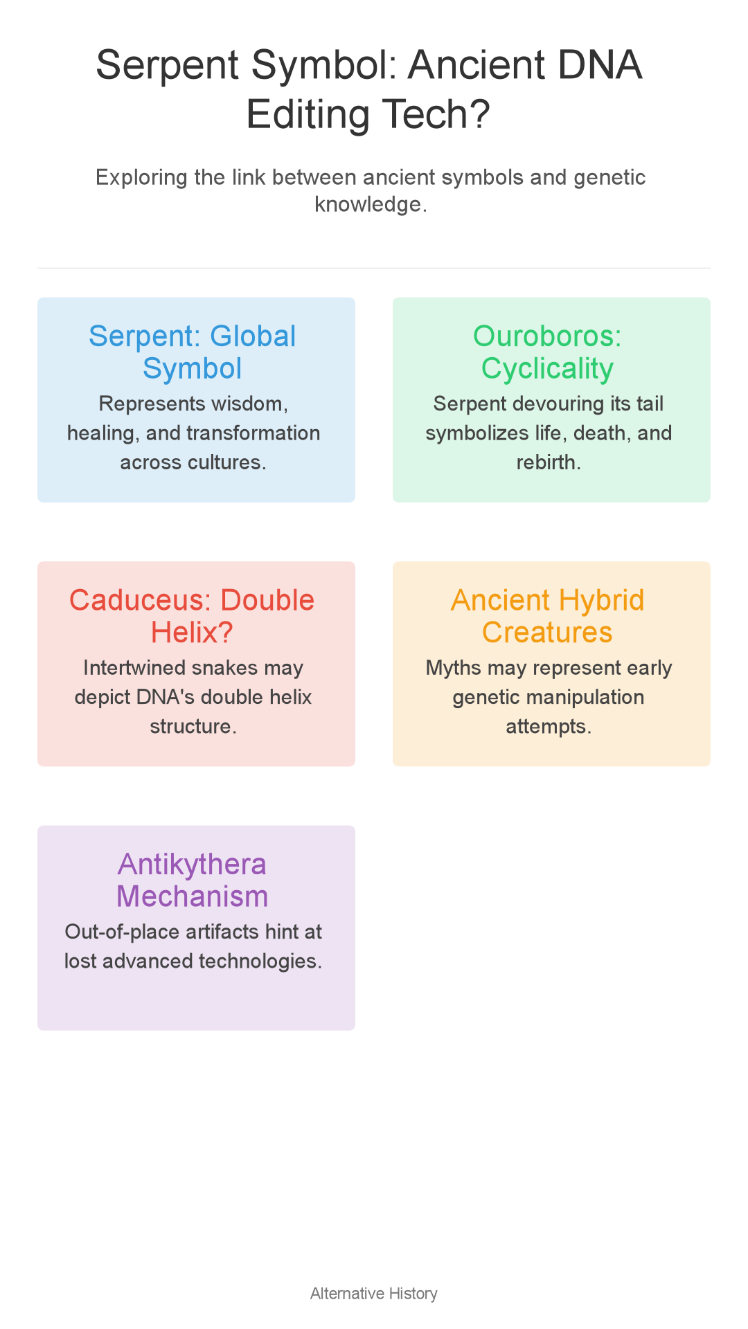 Infographic: Ancient Serpent Symbol: Forgotten DNA Editing Tech?