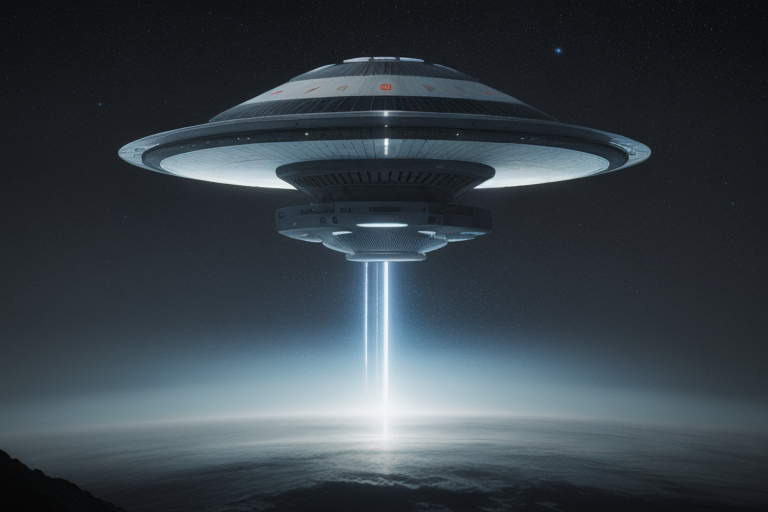 Illustration depicting different potential forms of alien communication beyond radio waves, such as gravitational waves, quantum entanglement, or telepathy