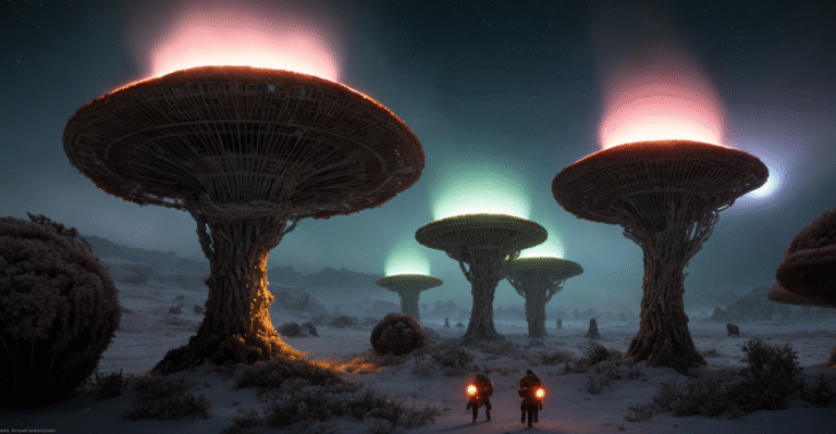 Bioluminescent Echoes: Mushroom Clan of the Nuclear Winter