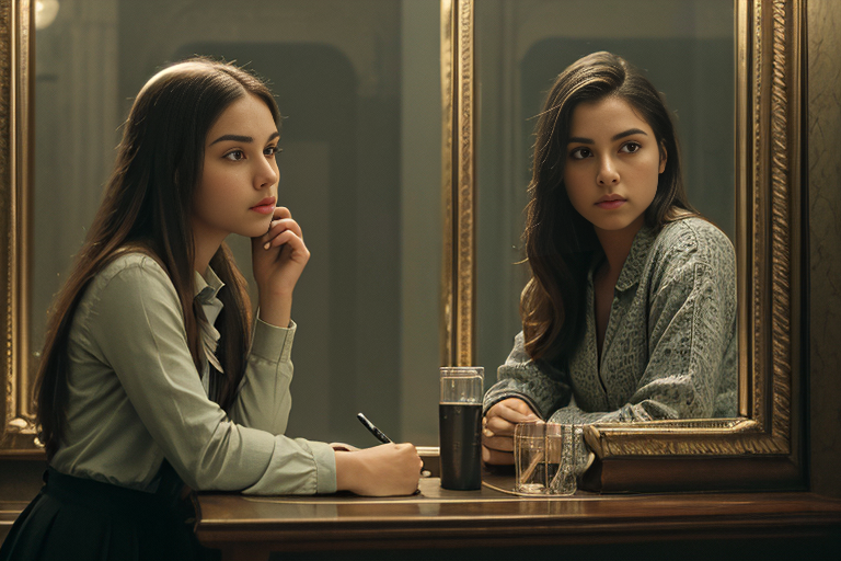 A split image showing a glamorous teen model on one side and a faded, disappointed image on the other, representing the impact of a bad contract